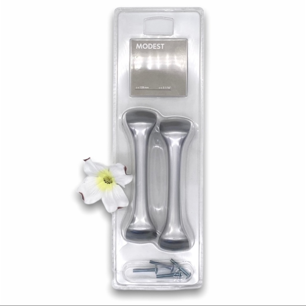 NIP IKEA Modest Satin Nickel Handles